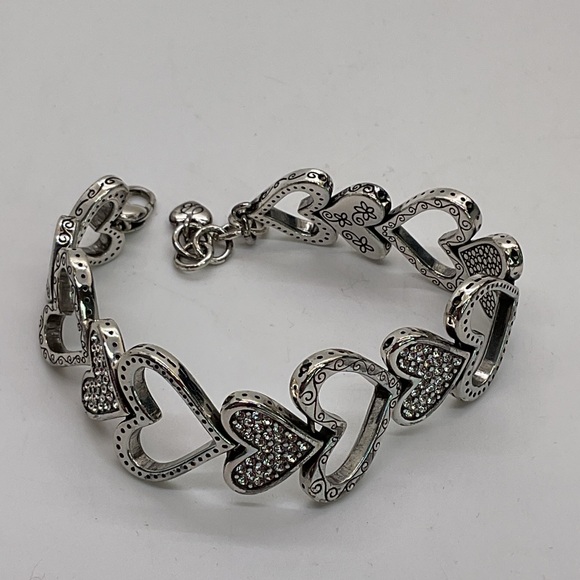 Brighton Fall in Love Silver Heart Bracelet with Sparkling Accents - Picture 9 of 9